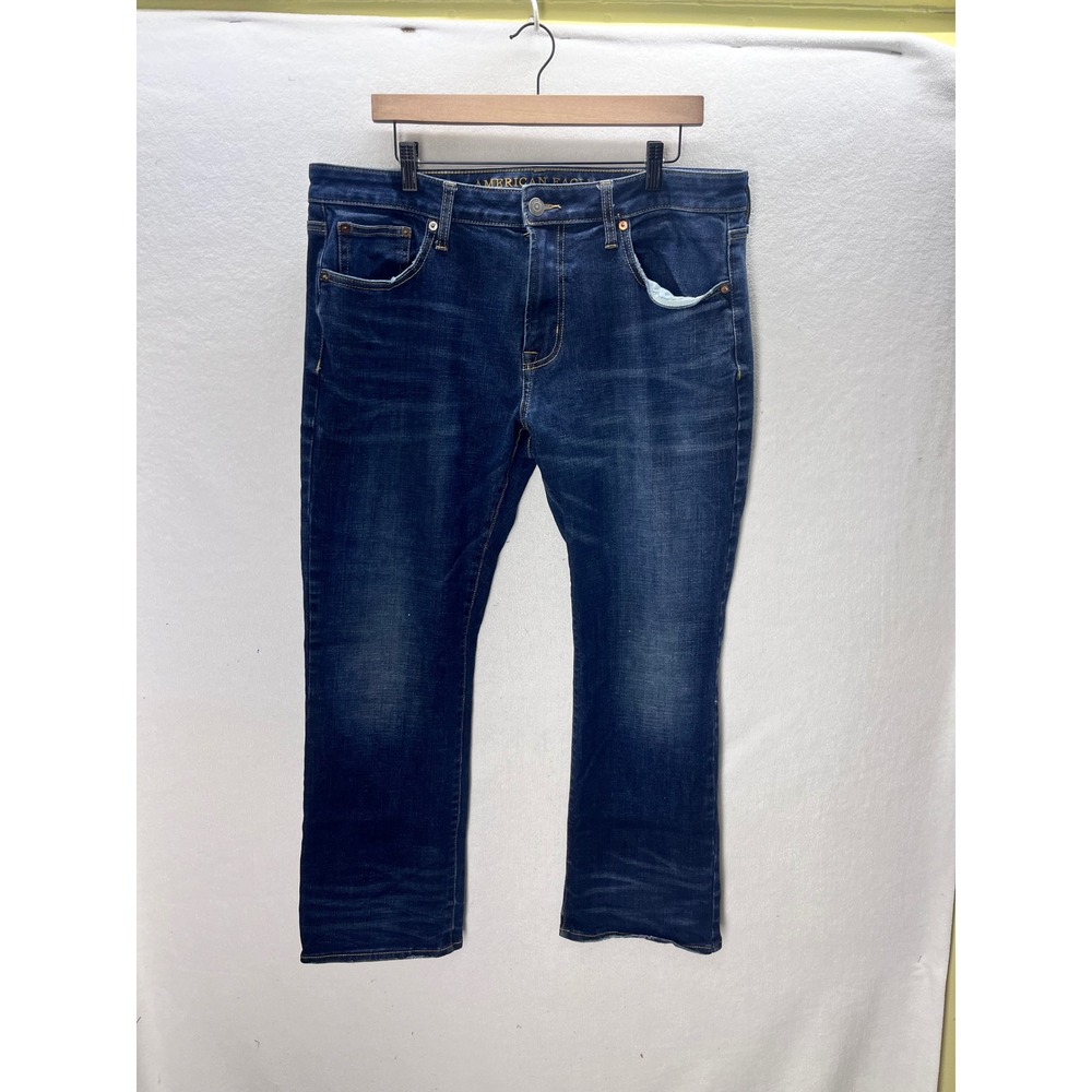American Eagle Original Boot Jeans Mens 36x32 Blue 360 Extreme Flex 3443